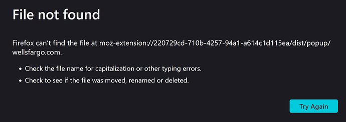 Kee extension error - 'File not found'